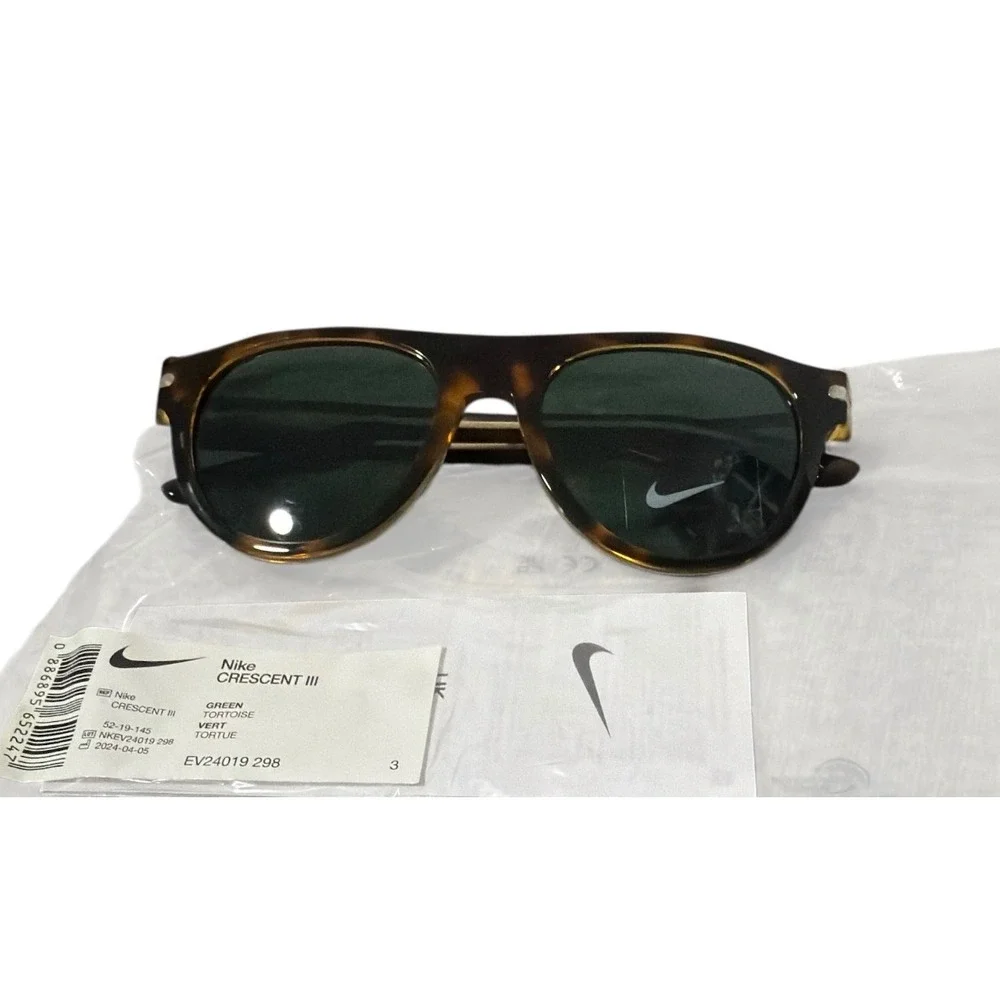 Nike Crescent III Men's Sunglasses‎ Tortoise Shell Green Lenses